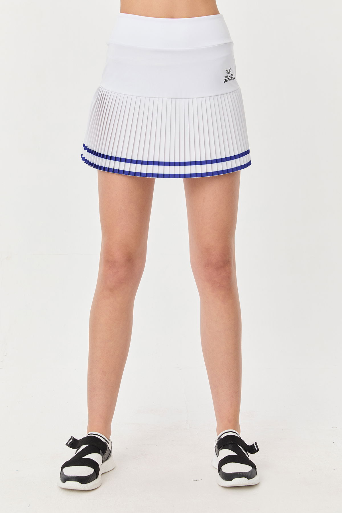 Kadın Beyaz Kısa Piliseli Tenis Etek | 0081 - BİLCEE (1)