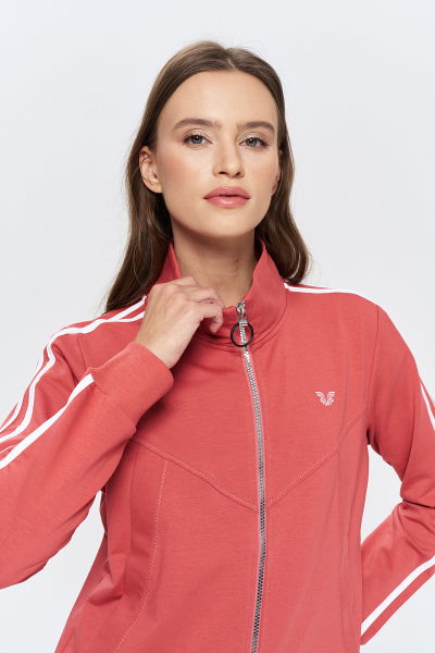 Kadın Rouge Dik Yakalı 3'lü Alt Üst Eşofman Takımı 9907 