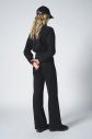  Kadın Siyah Fashion Taşlı Yumuşak Dokulu Fırçalı Kumaş Eşofman Takım | 4563 - 14