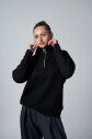 Kadın Siyah Fashion Yarım Fermuarlı Sweatshırt |4561 - 2