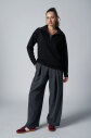 Kadın Siyah Fashion Yarım Fermuarlı Sweatshırt |4561 - 8