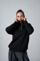 Kadın Siyah Fashion Yarım Fermuarlı Sweatshırt |4561 - 4