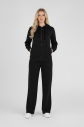 Kadın Siyah Modal Şeritli Eşofman Takım | 4776 - 11