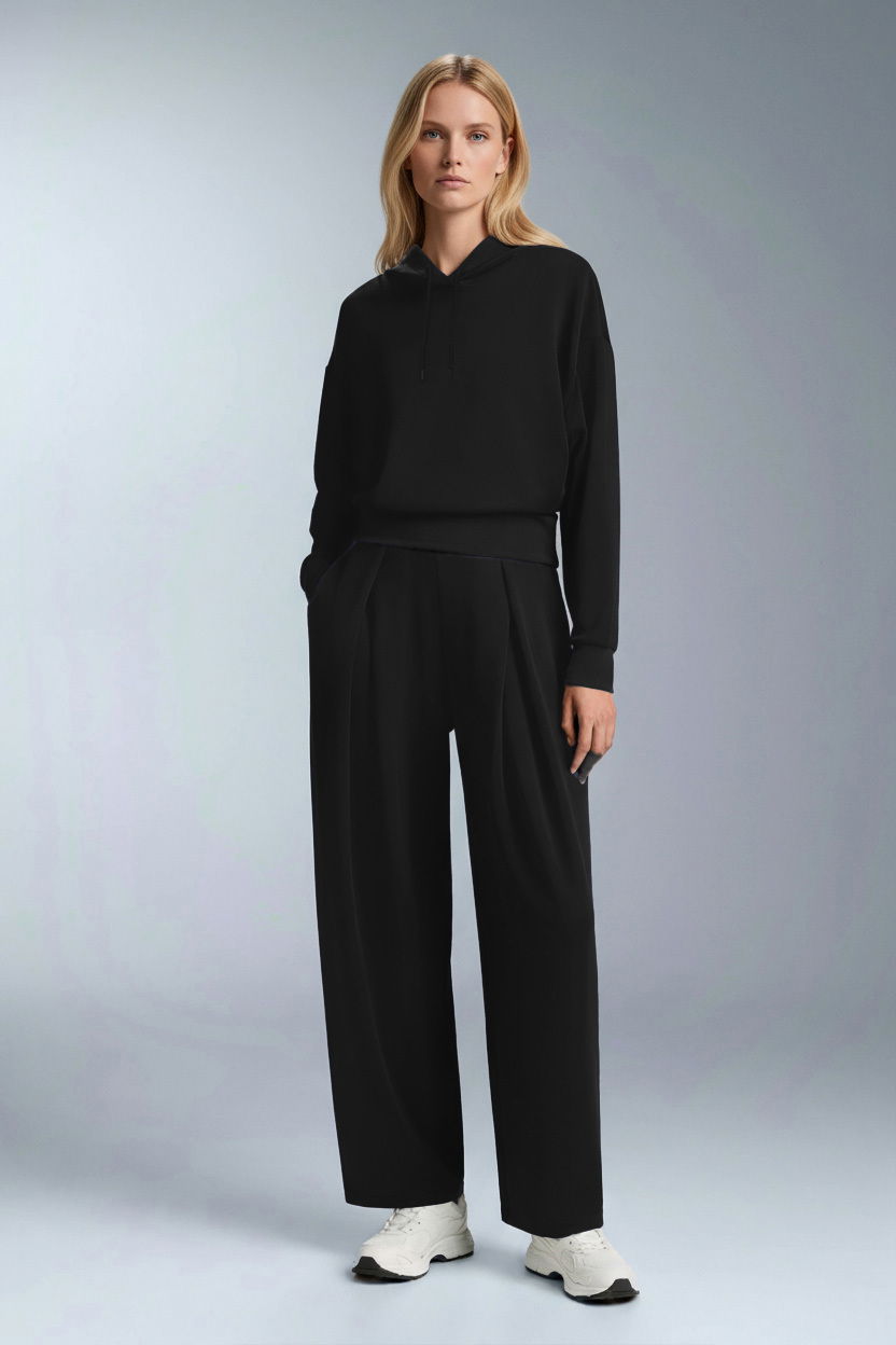 Kadın Siyah Yumuşak Dokulu Modal Cocoon Pantolon | 4840 - BİLCEE
