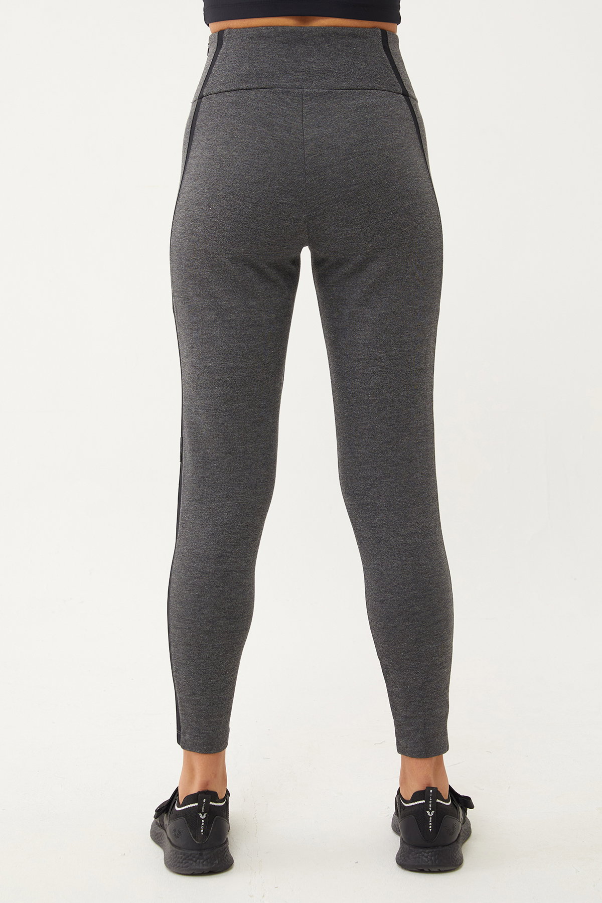 Kadın Antrasit Melanj Skinny Dar Paça Fashion Tayt Pantolon | 1576 - BİLCEE (1)