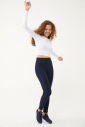 Kadın Lacivert Skinny Dar Paça Fashion Tayt Pantolon | 1576 - 2