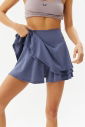 Kadın Açık Lacivert Düz Spor Ve Günlük Kullanım Mini Pamuklu Şortlu Tenis Etek 0110 - 4