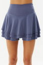 Kadın Açık Lacivert Düz Spor Ve Günlük Kullanım Mini Pamuklu Şortlu Tenis Etek 0110 - 5