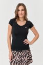 Kadın V Yaka Sırt Detaylı Siyah Spor Body 9756 - 3