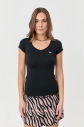 Kadın V Yaka Sırt Detaylı Siyah Spor Body 9756 - 8