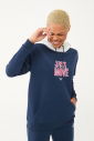 Kadın Lacivert Kapüşonlu İpli Sweatshirt Takım | 1663 - 13