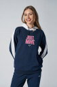 Kadın Lacivert Kapüşonlu İpli Sweatshirt Takım | 1663 - 1
