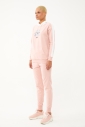 Kadın Pembe Kapüşonlu İpli Sweatshirt Takım | 1663 - 5