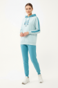 Kadın Nil Yeşili Kapüşonlu İpli Sweatshirt Takım | 1663 - 1