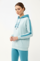 Kadın Nil Yeşili Kapüşonlu İpli Sweatshirt Takım | 1663 - 5