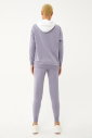Kadın Açık Granit Kapüşonlu İpli Sweatshirt Takım | 1663 - 10
