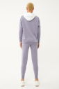Kadın Açık Granit Kapüşonlu İpli Sweatshirt Takım | 1663 - 10