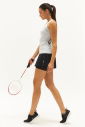 Kadın Siyah Pamuklu Tenis Taytlı Spor Etek 0258 - 5