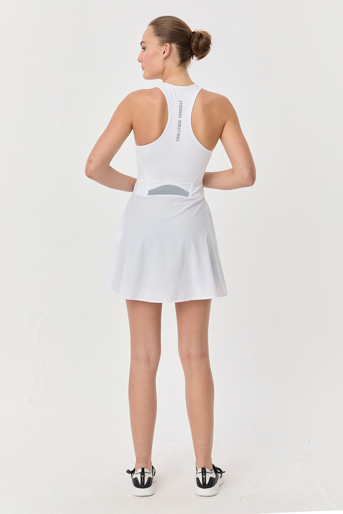 Kadın Beyaz Tenis Yazlık Yüzücü Taytsız Elbise | 9702 - BİLCEE (1)