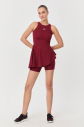 Kadın Bordo Taytlı Kısa Tenis Elbisesi | 0092 - 1