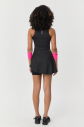 Kadın Siyah Hasır Taytlı Kısa Tenis Elbisesi | 0092 - 12