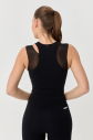 Kadın Siyah Tül Detaylı Crop Body | 9760 - 4