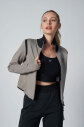  Kadın Vizon Crop Ceketli Palazzo Pantolonlu Eşofman Takım| 4560 - 9