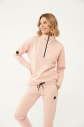 Kadın Yavru Ağzı Düz Paça, Dik Yaka Yarım Fermuarlı Sweatshirt Takım | 1632 - 2