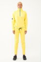Kadın Toz Sarı Düz Paça, Dik Yaka Yarım Fermuarlı Sweatshirt Takım | 1632 - 9