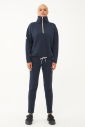 Kadın Carbon Düz Paça, Dik Yaka Yarım Fermuarlı Sweatshirt Takım 1632 - 1