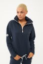 Kadın Carbon Düz Paça, Dik Yaka Yarım Fermuarlı Sweatshirt Takım 1632 - 11