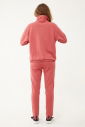 Kadın Rouge Düz Paça, Dik Yaka Yarım Fermuarlı Sweatshirt Takım 1632 - 7