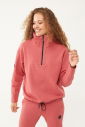 Kadın Rouge Düz Paça, Dik Yaka Yarım Fermuarlı Sweatshirt Takım 1632 - 9