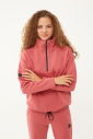 Kadın Rouge Düz Paça, Dik Yaka Yarım Fermuarlı Sweatshirt Takım 1632 - 11