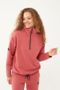 Kadın Rouge Düz Paça, Dik Yaka Yarım Fermuarlı Sweatshirt Takım 1632 - 12
