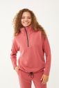 Kadın Rouge Düz Paça, Dik Yaka Yarım Fermuarlı Sweatshirt Takım 1632 - 13