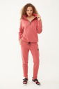 Kadın Rouge Düz Paça, Dik Yaka Yarım Fermuarlı Sweatshirt Takım 1632 - 14