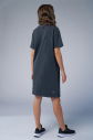 Kadın Antrasit Yıkamalı Washed Oversize Elbise | 3914 - 7