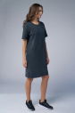 Kadın Antrasit Yıkamalı Washed Oversize Elbise | 3914 - 5