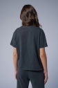 Kadın Antrasit Yıkamalı Washed Taşlı Oversize Tişört | 3912 - 6