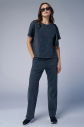Kadın Antrasit Yıkamalı Washed Taşlı Oversize Tişört | 3912 - 10