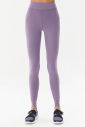 Kadın Mor Pamuklu Yüksek Bel Basic Esnek ve Spor Tayt 0108 - 3
