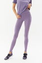 Kadın Mor Pamuklu Yüksek Bel Basic Esnek ve Spor Tayt 0108 - 4