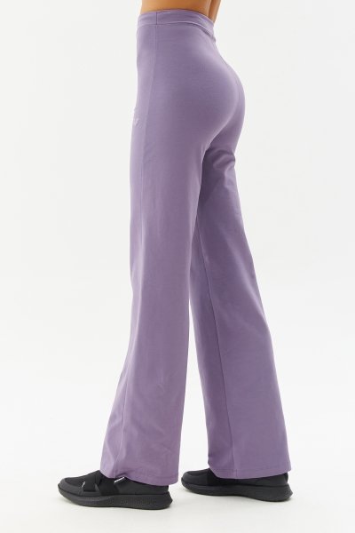 Kadın Mor Yüksek Bel Bol Paça Yoga Pantolonu 0311