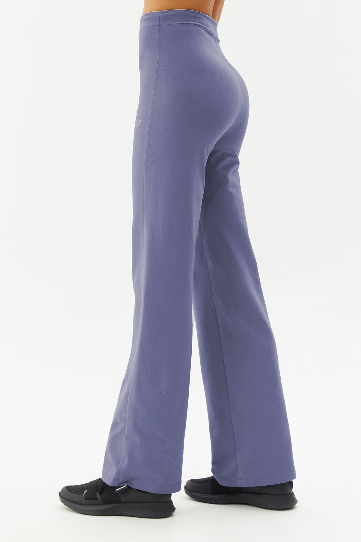 Kadın Lacivert Yüksek Bel Bol Paça Yoga Pantolonu 0311