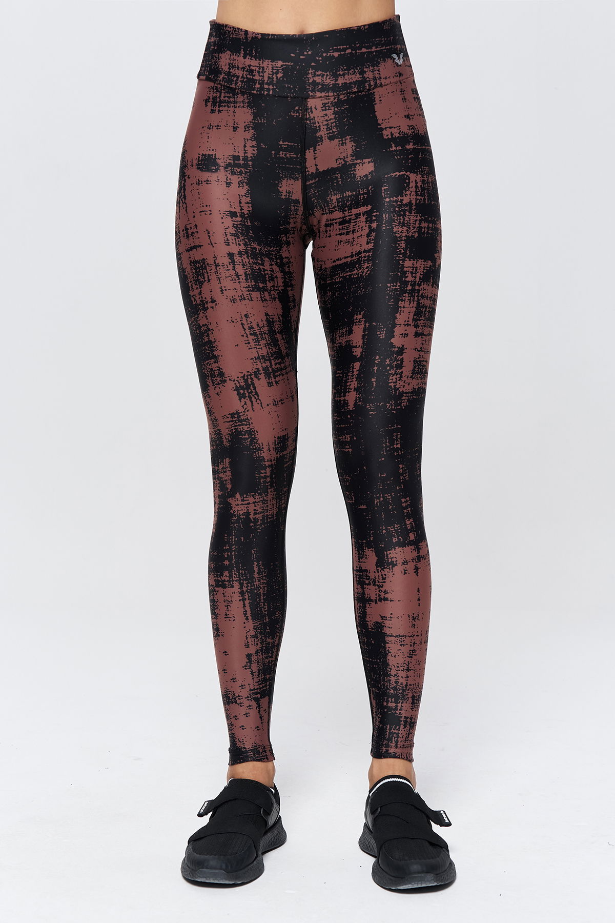 Kadın Toprak Yüksek Bel Desenli Tayt | 4112 - BİLCEE