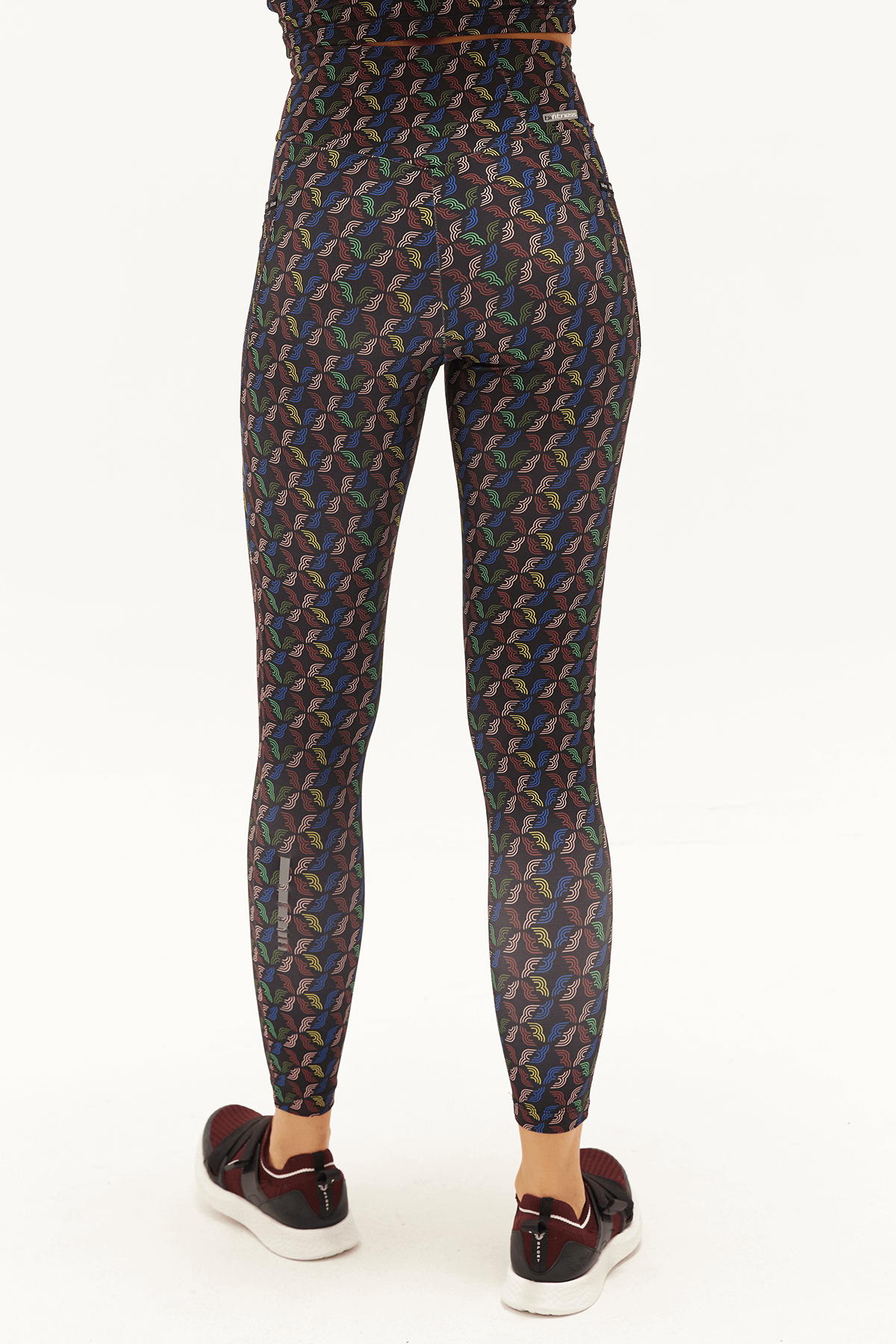 Kadın Angel Wings Yüksek Bel Desenli Esnek ve Toparlayıcı Sporcu Taytı | 0761 - BİLCEE (1)