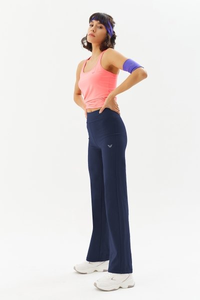BİLCEE - Kadın Lacivert Yüksek Bel Yoga Pantolonu 0118
