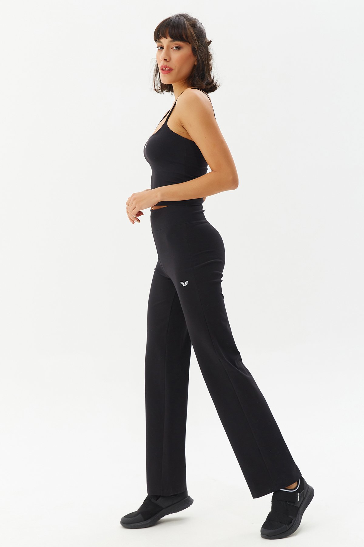 Kadın Siyah Yüksek Bel Yoga Pantolonu 0118