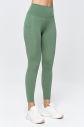 Kadın Yeşil Yüksek Bel Fırçalı Yumuşak Toparlayıcı Cepli Sporcu Tayt | 9774 - 5